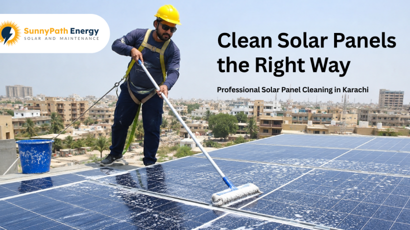 Clean solar panels the right way — SunnyPath Energy Karachi